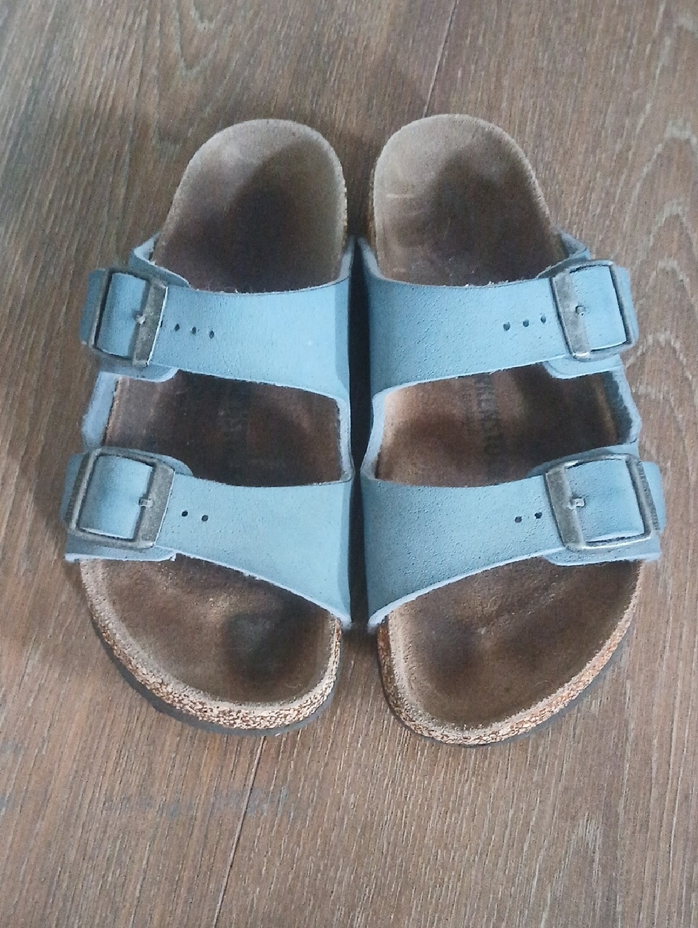 Kids Light Blue Birkenstock Arizona Slides